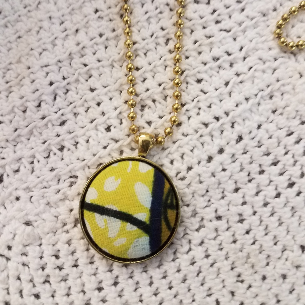 African Fabric Necklace